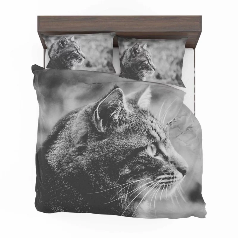 Cat Monochrome Intrigue Feline Charisma Bedding Set 1