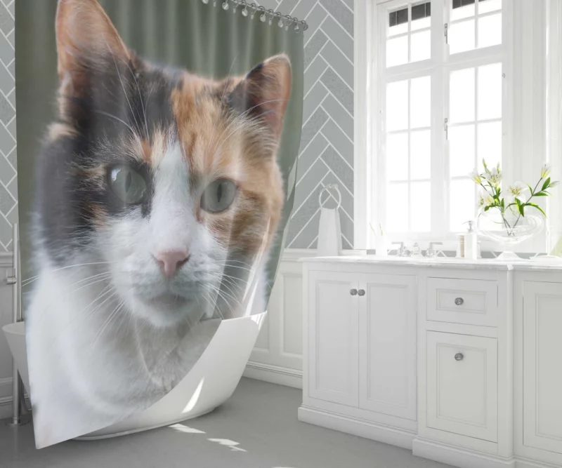 Cat Resilient Shower Curtain 1