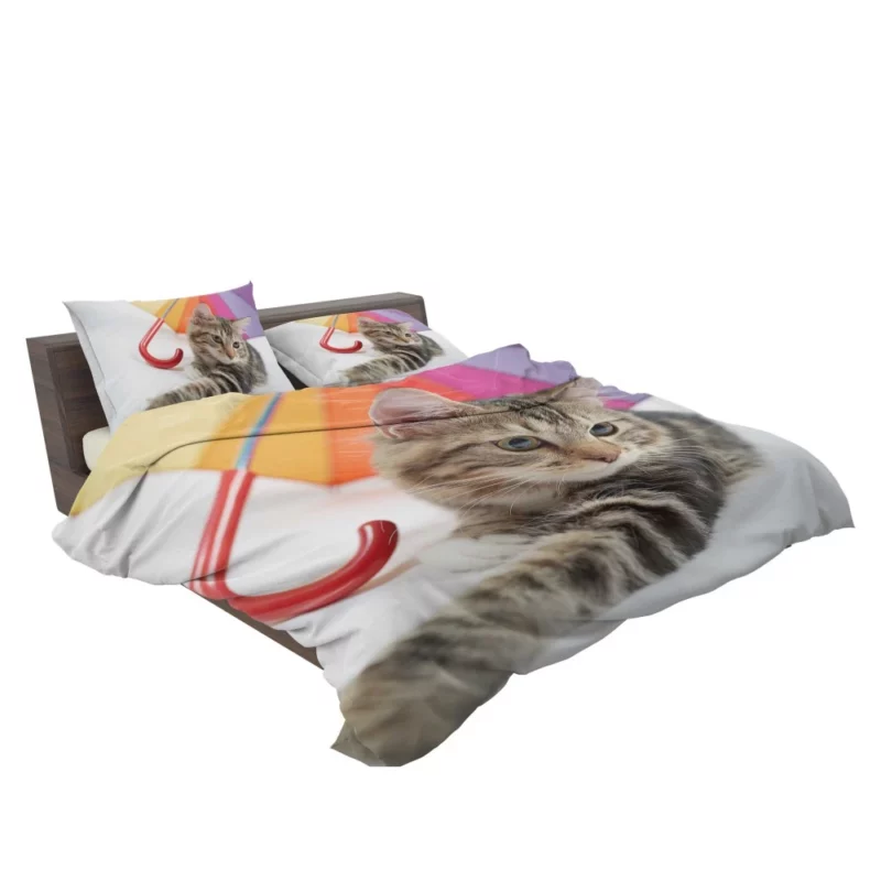 Cat Umbrella Moment Whimsical Charm Bedding Set 2