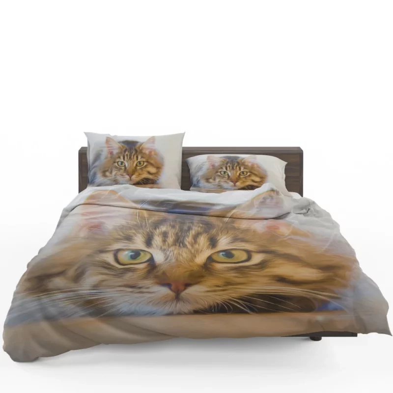 Cat in Artistic Oil Paint Filter Feline Elegance Bedding Set