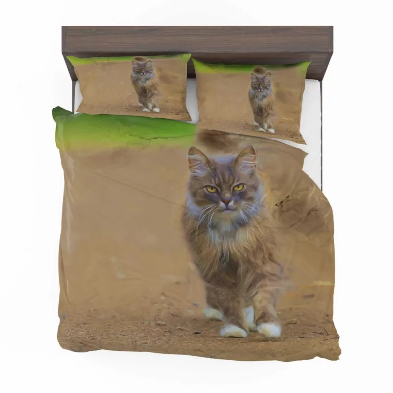 Cat in Oil Paint Filter Feline Artistry Bedding Set 1