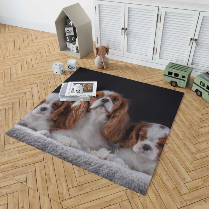 Cavalier King Charles Spaniel Puppies Delight Rug 1