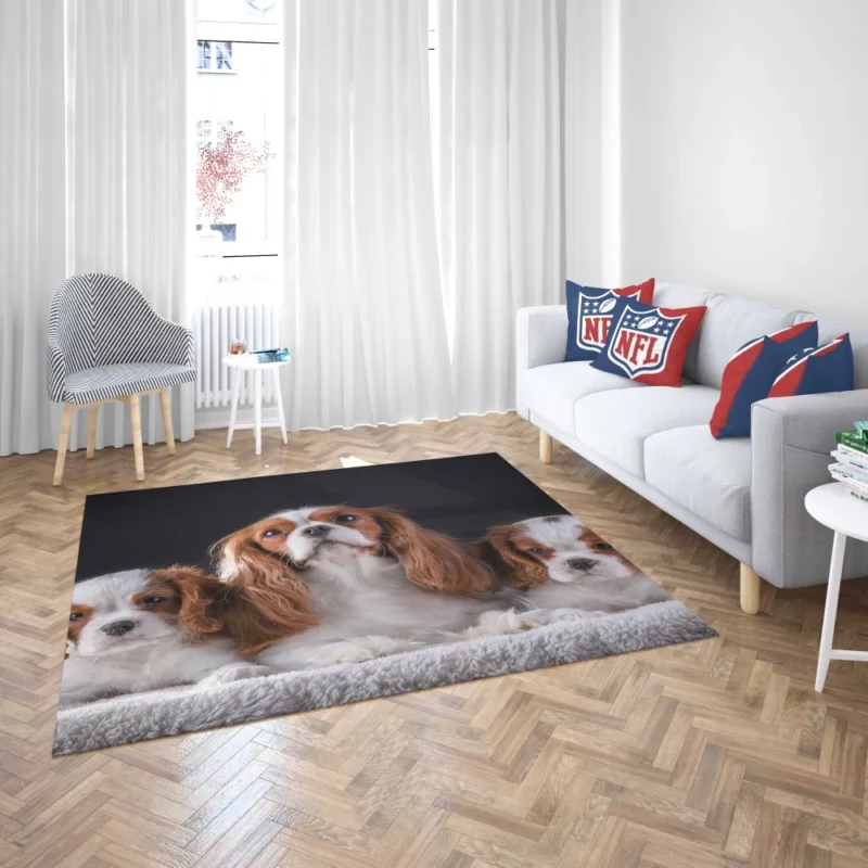 Cavalier King Charles Spaniel Puppies Delight Rug 2