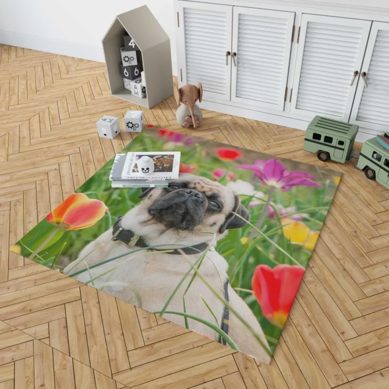 Charming Pug Persona Rug 1