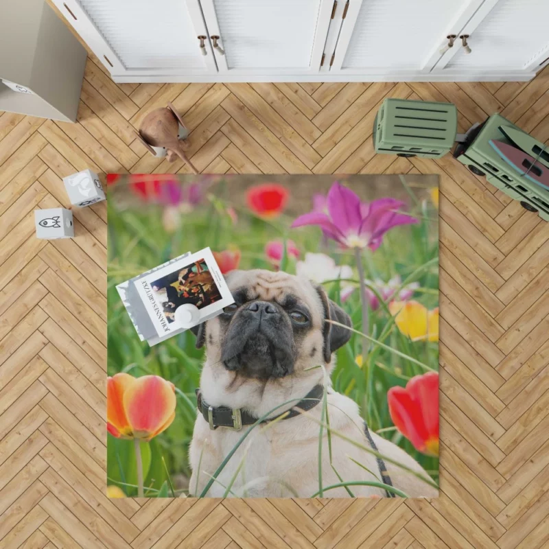 Charming Pug Persona Rug