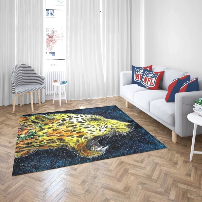 Cheetah Tiger Roaming the Digital Wilderness Rug 2