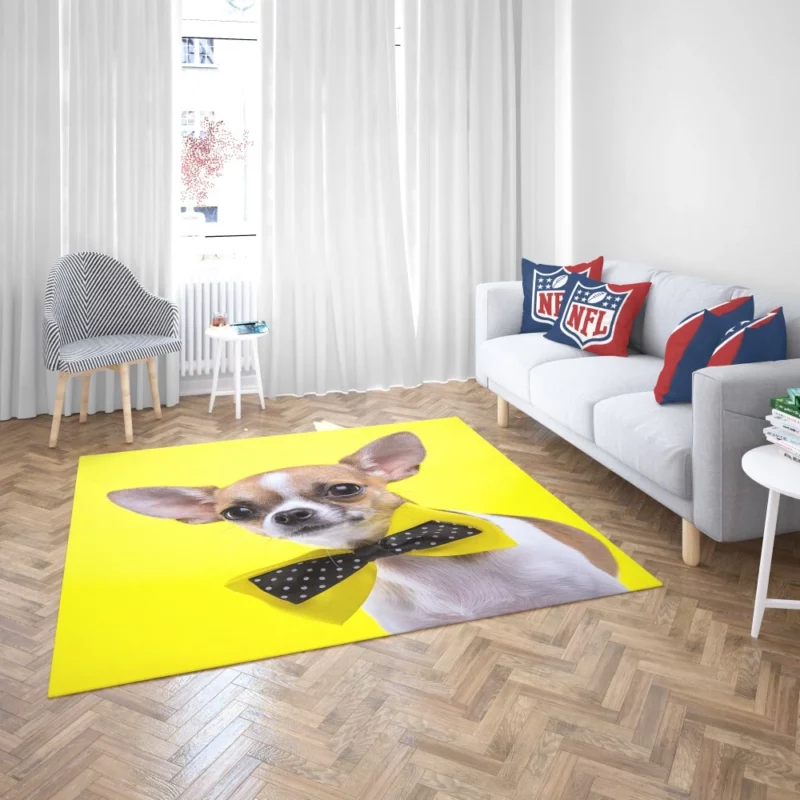 Chihuahua Curious Eyes Quirky Companion Rug 2