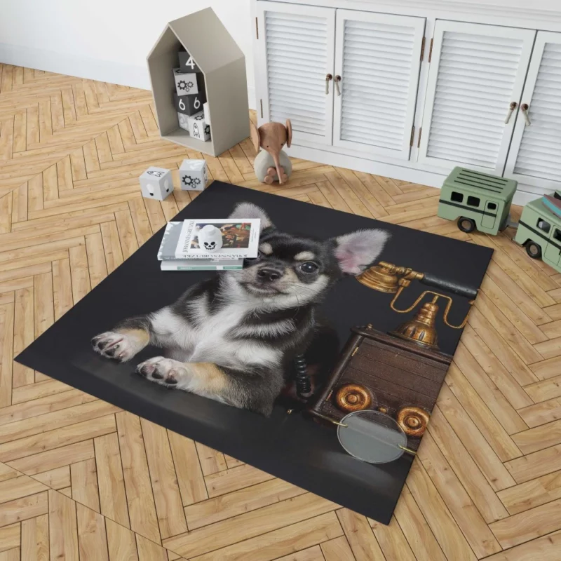 Chihuahua Quirky Charm Petite Playmate Rug 1