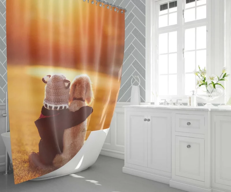 Child Sunset Silhouette Innocence & Beauty Shower Curtain 1