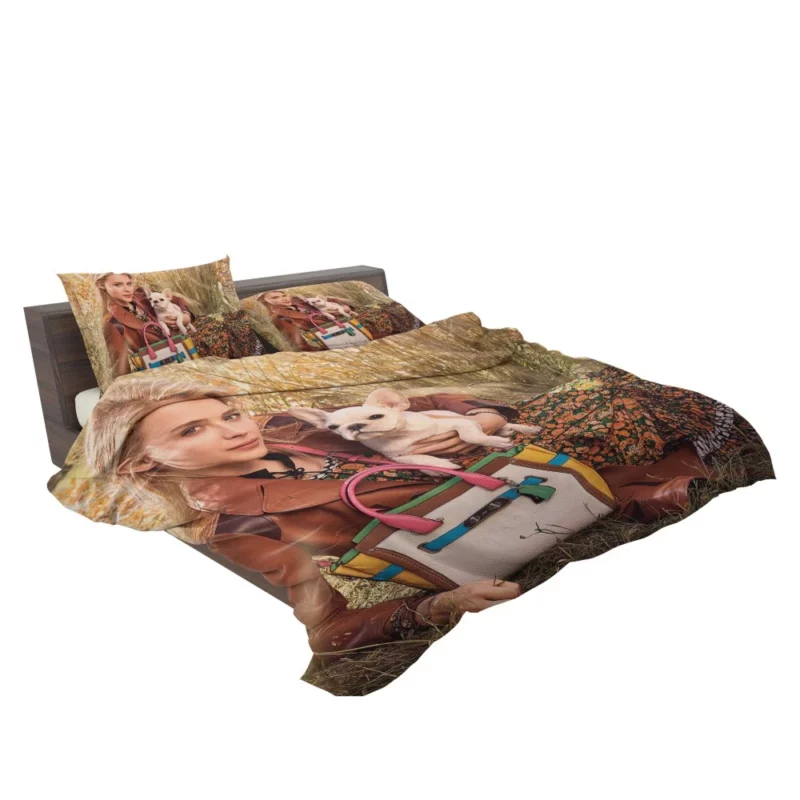 Chloë Grace Moretz with Bulldog Celebrity Bedding Set 2