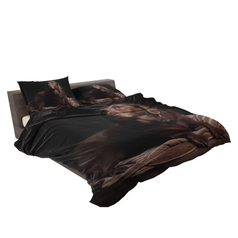 Chocolate Labrador Close-Up Charm Bedding Set 2