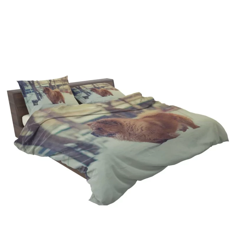 Chow Chow in Winter Wonderland Bedding Set 2