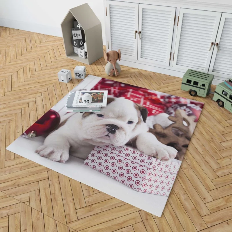 Christmas Ornaments & Puppy Delight Rug 1