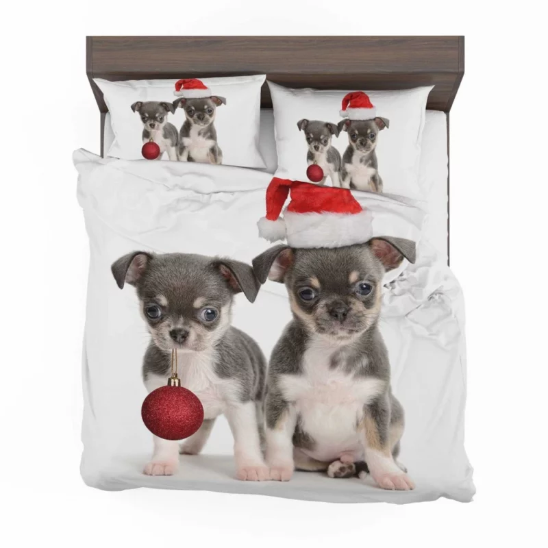 Christmas Puppy Cuteness Festive Joy Bedding Set 1