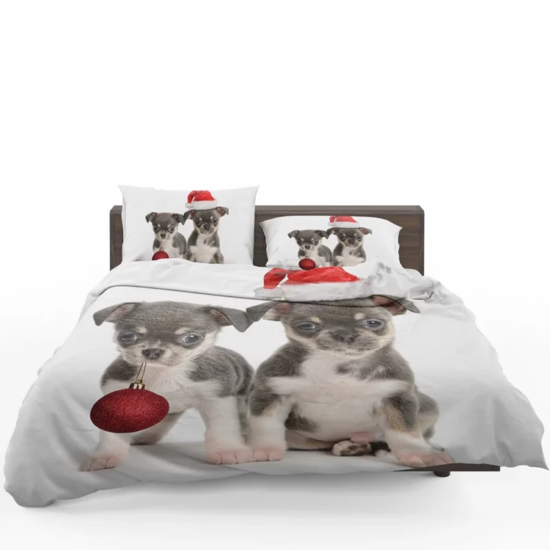 Christmas Puppy Cuteness Festive Joy Bedding Set