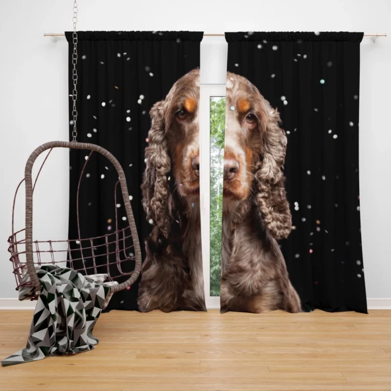 Cocker Spaniel Charm Canine Elegance Curtain