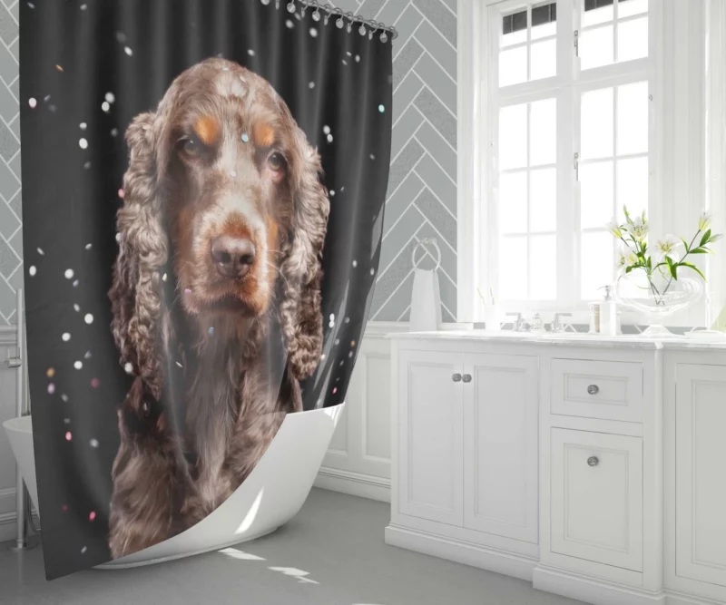 Cocker Spaniel Charm Canine Elegance Shower Curtain 1