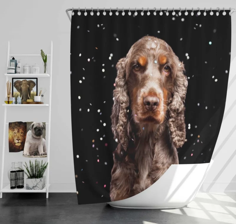 Cocker Spaniel Charm Canine Elegance Shower Curtain