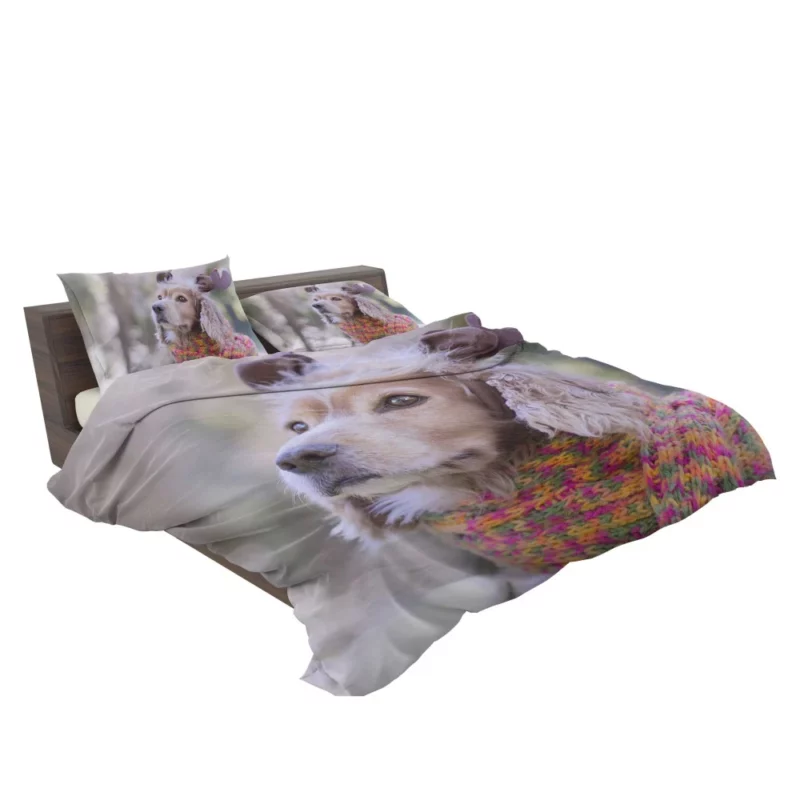 Cocker Spaniel Furry Bokeh Stance Bedding Set 2