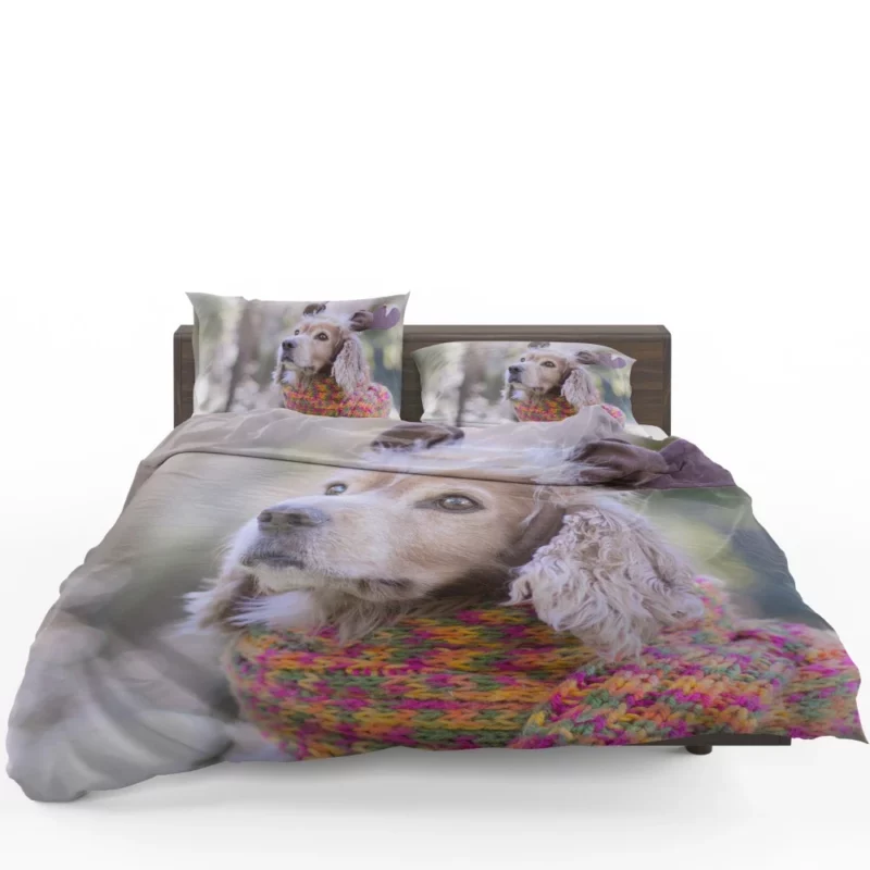 Cocker Spaniel Furry Bokeh Stance Bedding Set