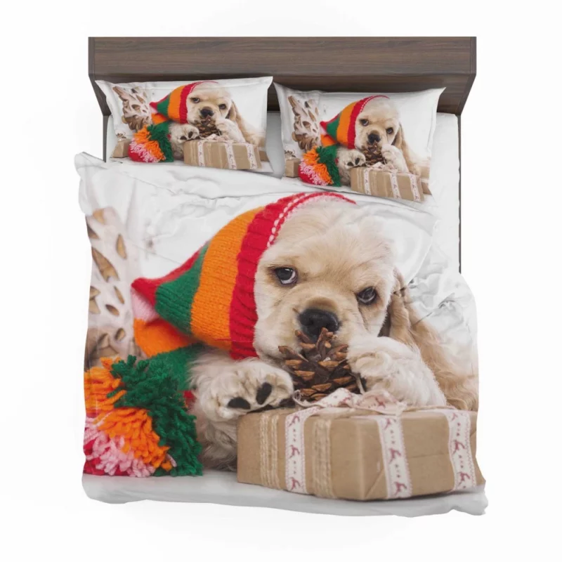 Cocker Spaniel Pup Endearing Fuzzball Bedding Set 1