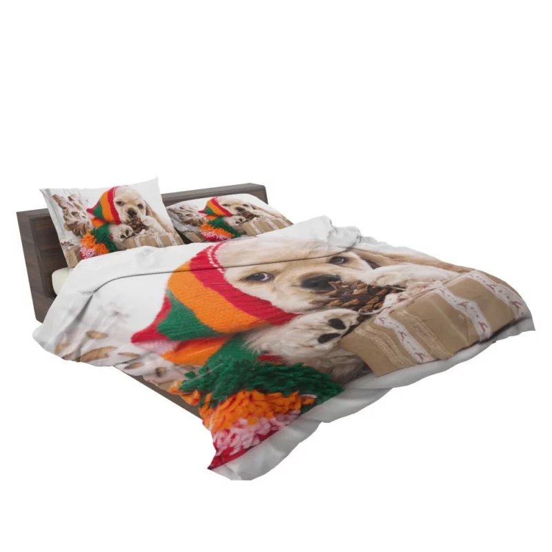 Cocker Spaniel Pup Endearing Fuzzball Bedding Set 2