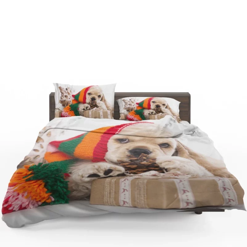 Cocker Spaniel Pup Endearing Fuzzball Bedding Set