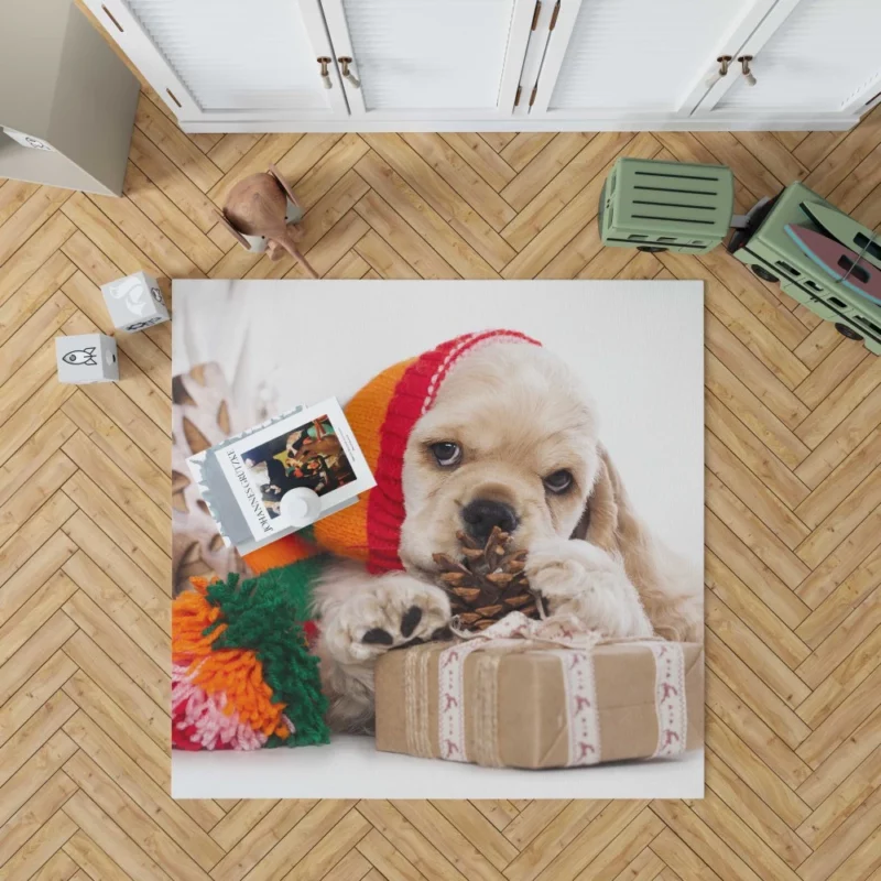 Cocker Spaniel Pup Endearing Fuzzball Rug