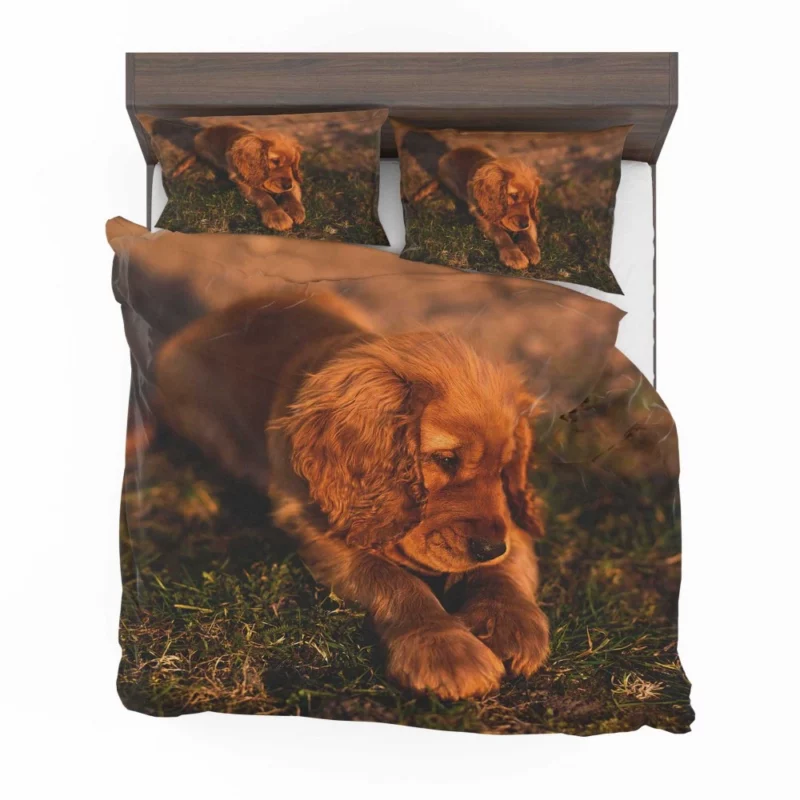 Cocker Spaniel Pup Innocent Charm Bedding Set 1