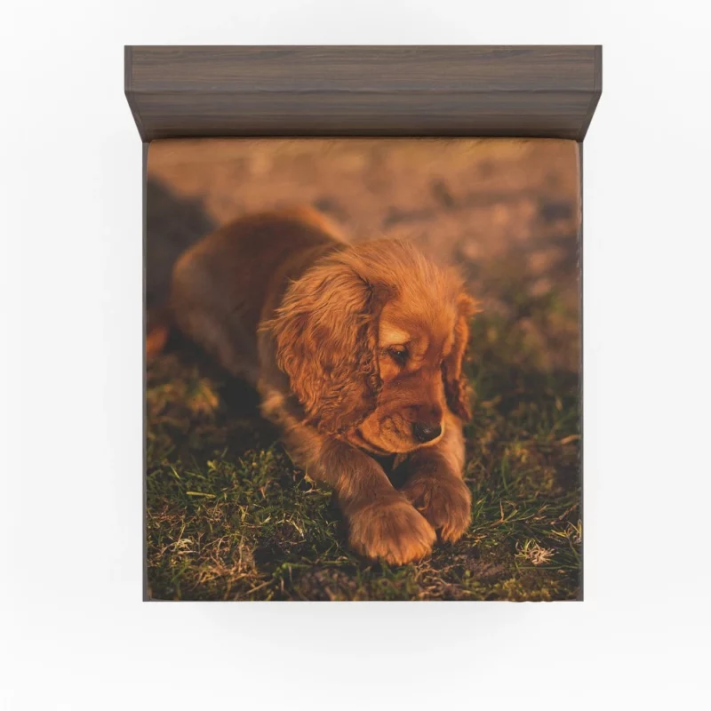 Cocker Spaniel Pup Innocent Charm Fitted Sheet 1