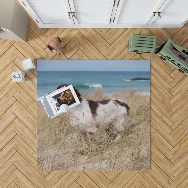 Cocker Spaniel on Sand Beach Beauty Rug