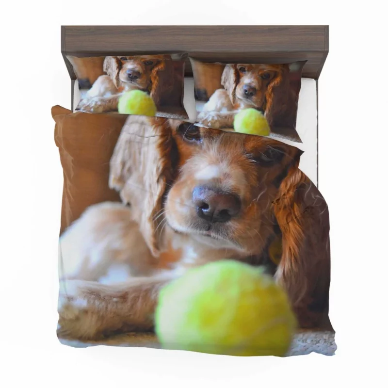 Cocker Spaniel with Tennis Ball Furry Play Bedding Set 1