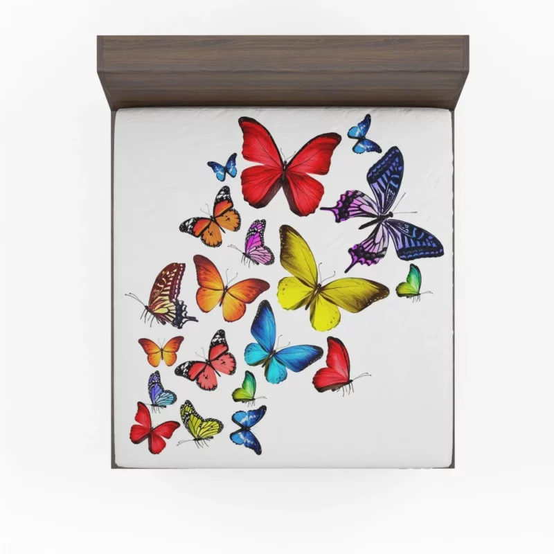 Colorful Butterfly Artistic Dance Fitted Sheet 1