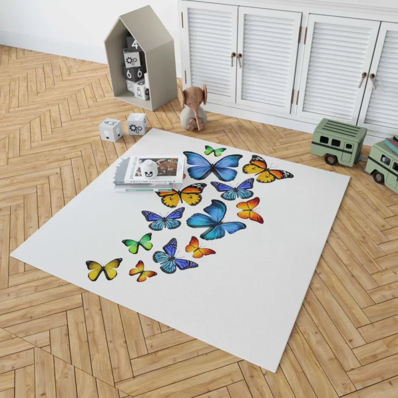 Colorful Butterfly Ethereal Beauty Rug 1