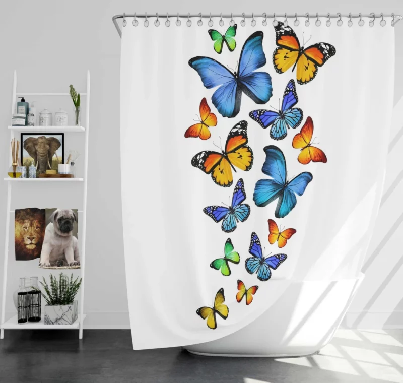 Colorful Butterfly Ethereal Beauty Shower Curtain