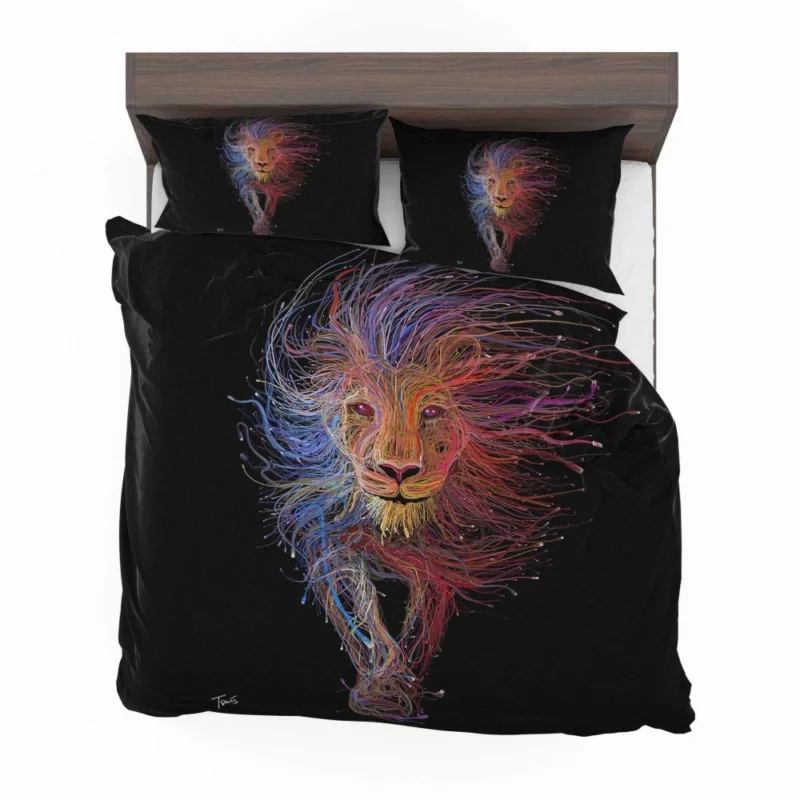 Colorful Lion Mythic Aura Bedding Set 1