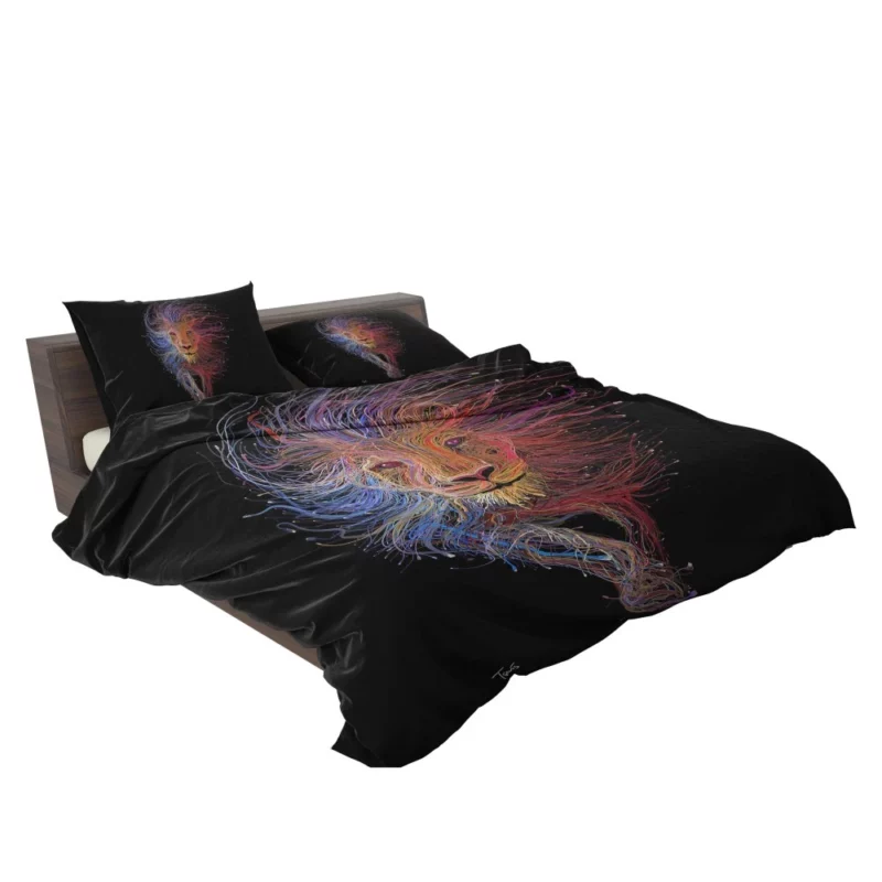 Colorful Lion Mythic Aura Bedding Set 2