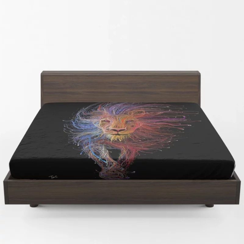 Colorful Lion Mythic Aura Fitted Sheet