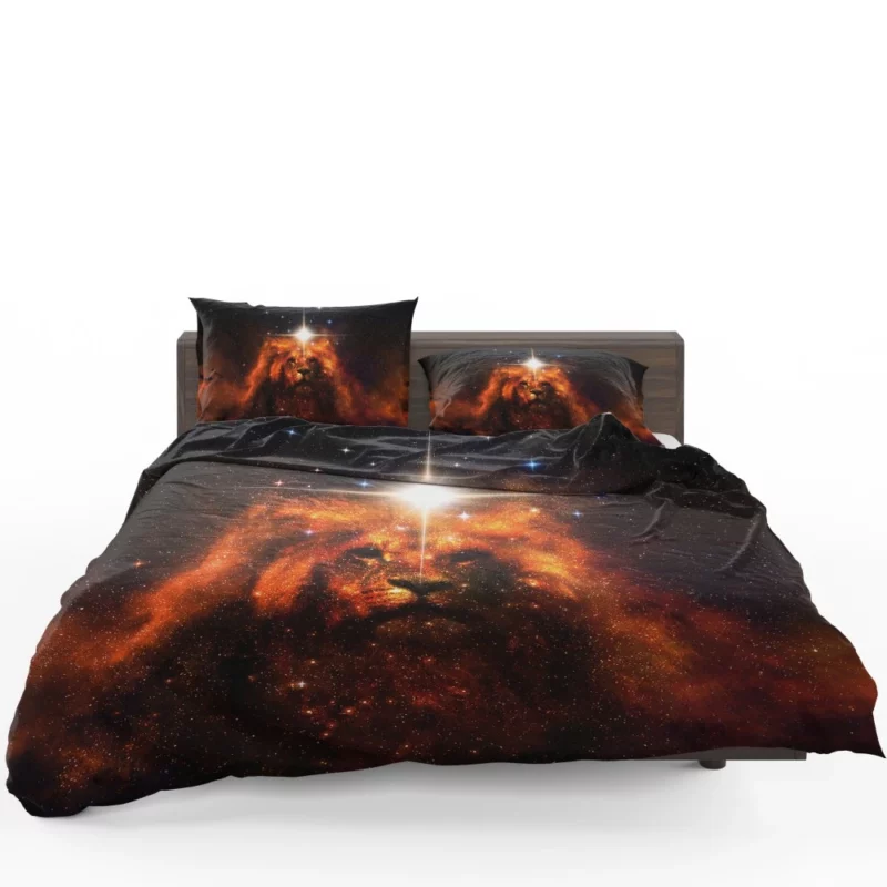 Cosmic Lion Stellar Majesty Bedding Set