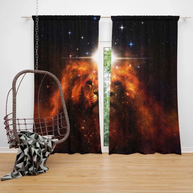 Cosmic Lion Stellar Majesty Curtain