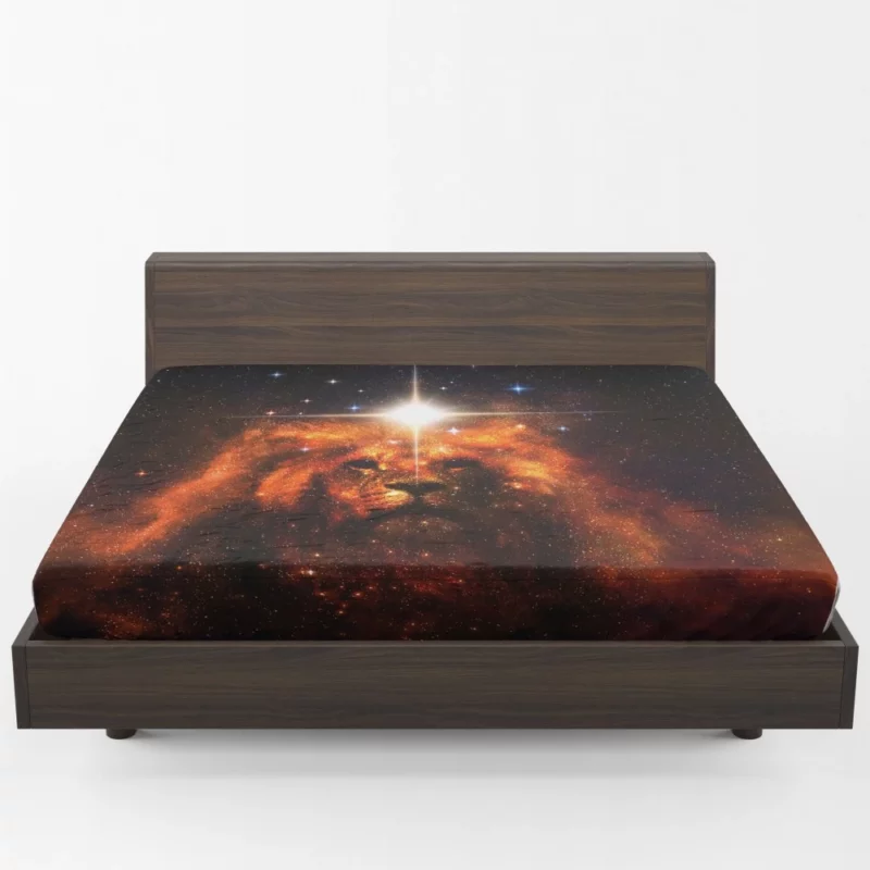 Cosmic Lion Stellar Majesty Fitted Sheet