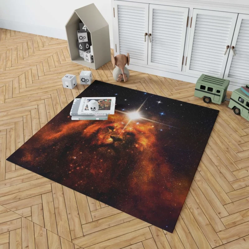 Cosmic Lion Stellar Majesty Rug 1