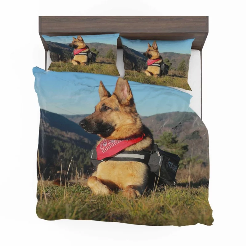 Countryside German Shepherd Rustic Charm Bedding Set 1