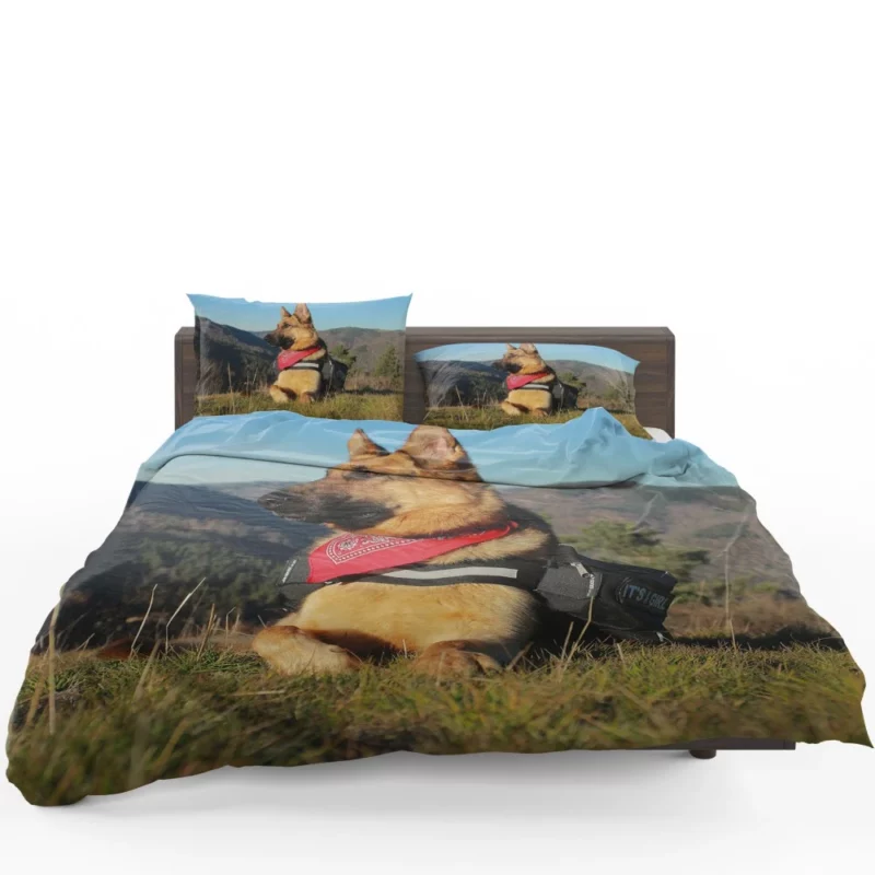 Countryside German Shepherd Rustic Charm Bedding Set