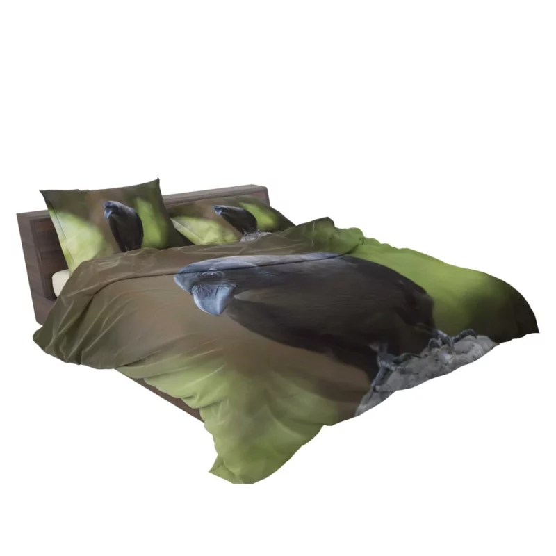 Crow Inquisitive Gaze Avian Watch Bedding Set 2