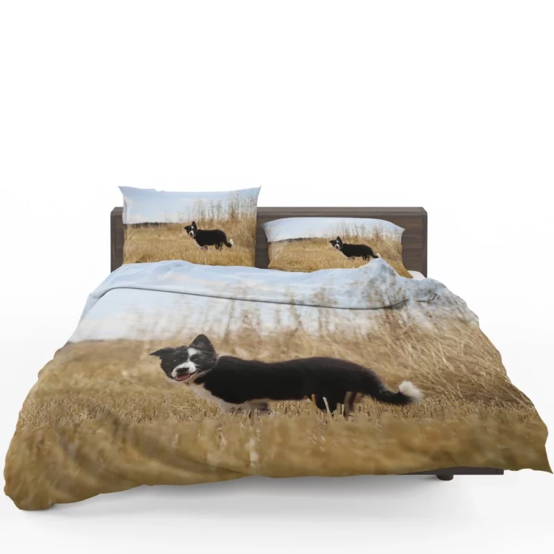 Cumberland Sheepdog Puppy Amidst Fields Bedding Set