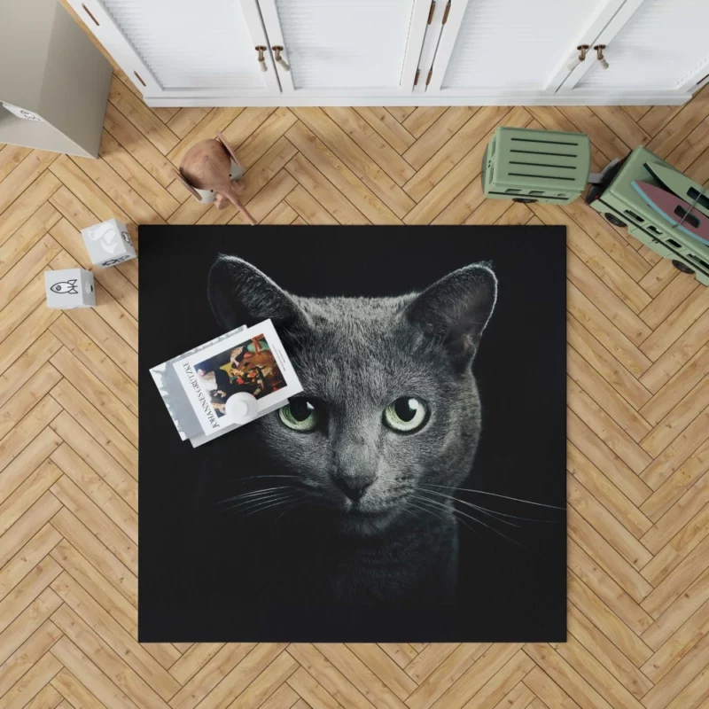 Curious Cat Playful Whiskers and Head Rug