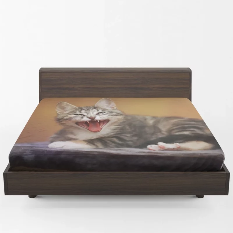 Curious Cat Whisker Fitted Sheet