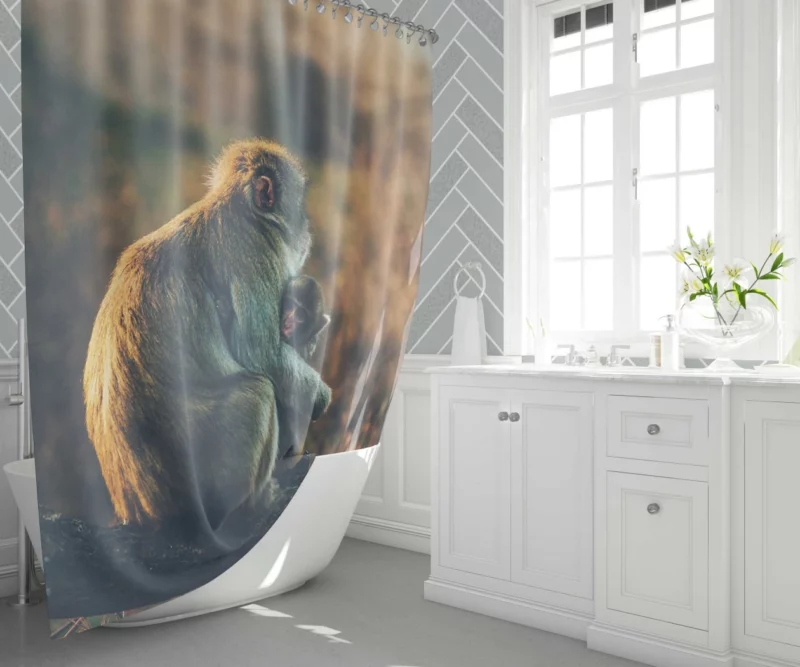 Curious Monkey Primate Wonder Shower Curtain 1