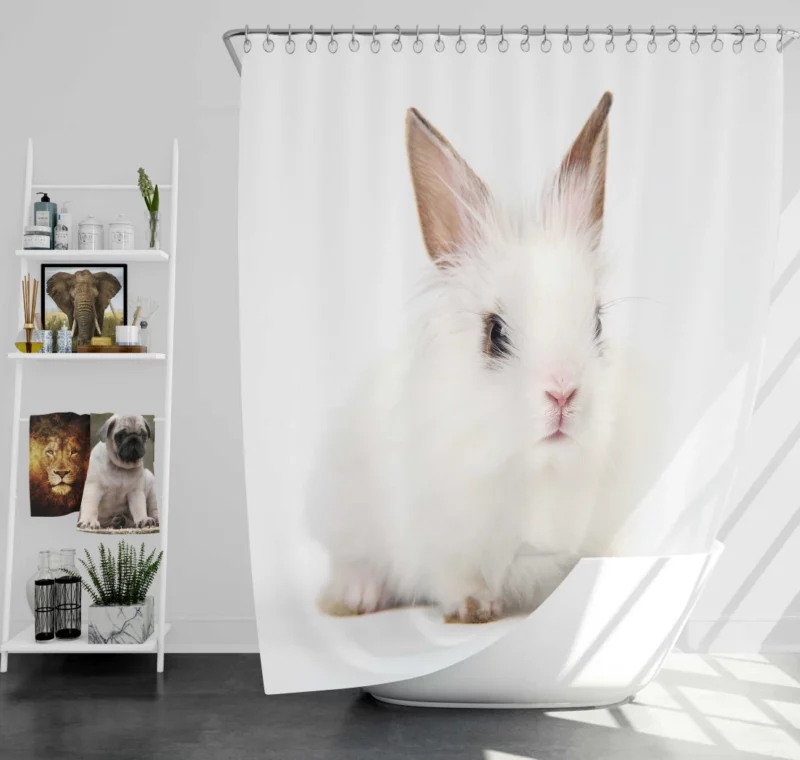 Curious Rabbits Playful Nature Charm Shower Curtain